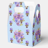 Shabby Blue Pansy Floral Wedding Cake Favor Box Geschenkschachtel (Geöffnet)