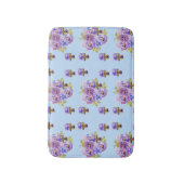 Shabby Blue Pansy viola Blume Bath Mat Badematte (Vorderseite Vertikal)