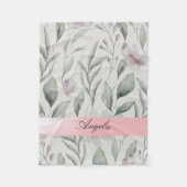Shabby Blush Blume Fleecedecke (Vorderseite)
