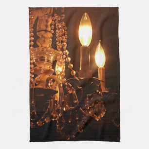 Shabby Chandelier Bling 2-Gold HAND TOWEL Geschirrtuch
