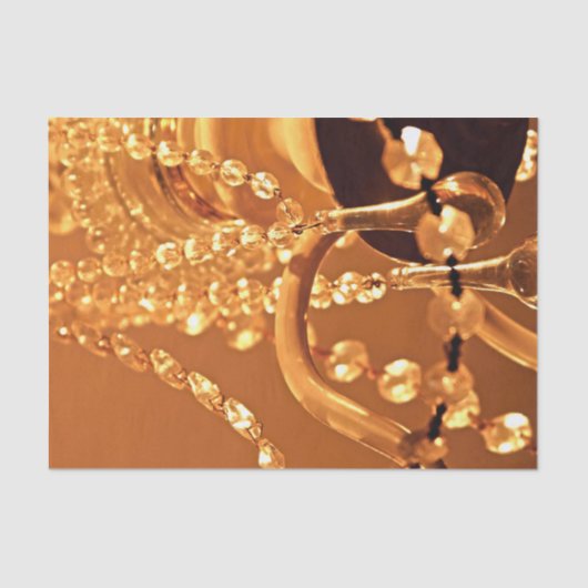 Shabby Chandelier Bling 3-Gold TISSUE WRAP PAPER Seidenpapier (Vorderseite)