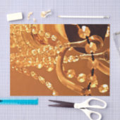 Shabby Chandelier Bling 3-Gold TISSUE WRAP PAPER Seidenpapier (Handwerk)