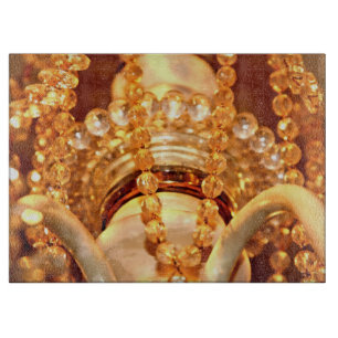 Shabby Chandelier Bling-4-Gold CUTTING BOARD Schneidebrett