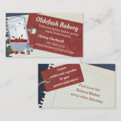 Shabby Cherry Eisebox Backbäckerei Visitenkarte Telefonnummerkarte (Vorne/Hinten)