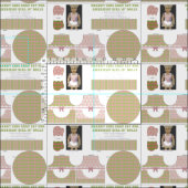 Shabby Chic 18" Puppe schnitt u. näht Stoff (Kachel)