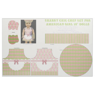 Shabby Chic 18" Puppen-Schneider-Set für Köche in Stoff