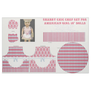 Shabby Chic 18" Puppen-Schneider-Set für Köche in Stoff