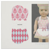 Shabby Chic 18" Puppenschnitt & Koch Set Rose Blau Stoff (Muster)