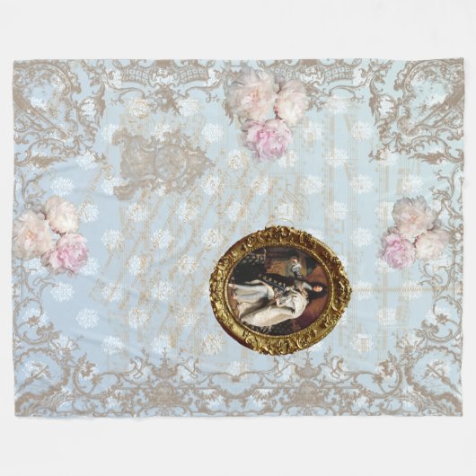 SHABBY CHIC 2 FLEECEDECKE (Vorderseite (Horizontal))