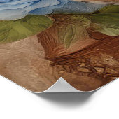 Shabby Chic Antique Rabbit Boy Poster (Ecke)