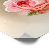 Shabby Chic Antique Rabbit Girl Poster (Ecke)