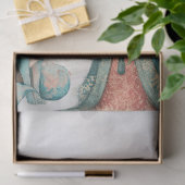 Shabby Chic Aquamarin Floral Geisha Craft Seidenpapier (Geschenk)