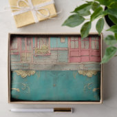 Shabby Chic Aquamarine Pagode Seidenpapier (Geschenk)