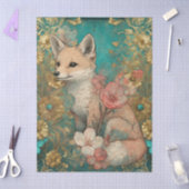 Shabby Chic Aquamarines Blumenfockpapier Seidenpapier (Basteln)