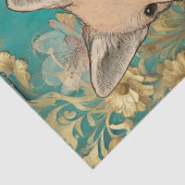 Shabby Chic Aquamarines Blumenfockpapier Seidenpapier (Detail)