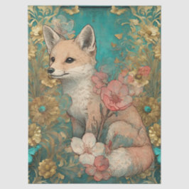 Shabby Chic Aquamarines Blumenfockpapier Seidenpapier