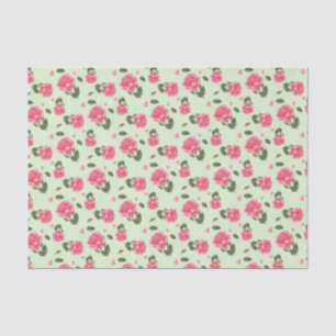 Shabby Chic Aquarell Rosa Rosa Blumendesign Seidenpapier