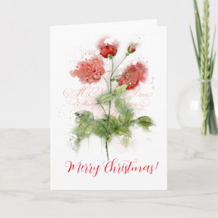 Shabby Chic Aquarell Rose Grußkarte Karte