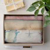 Shabby Chic Aquarell Vintage Koffer Seidenpapier (Geschenk)