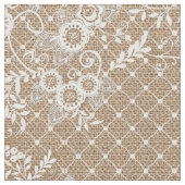 Shabby Chic aus Burlap und Lace Stoff (Nahaufnahme)