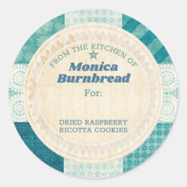 Shabby Chic aus der Küche des Essgeschenks Runder Aufkleber