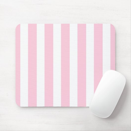 Shabby Chic aus rosa und weißem Streifen Mousepad (Mit Mouse)