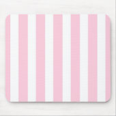 Shabby Chic aus rosa und weißem Streifen Mousepad (Vorne)