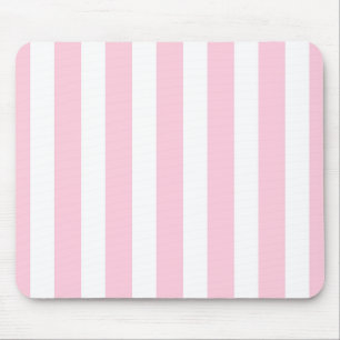 Shabby Chic aus rosa und weißem Streifen Mousepad