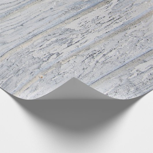 Shabby Chic aus verwittertem Holz Geschenkpapier (Ecke)