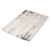 Shabby Chic aus Weißem Elfenbeinholz Rustikales Ba Badematte (Schrägansicht)