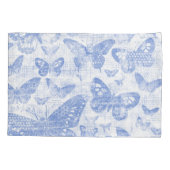 Shabby Chic-Baby-Blue-Schmetterlinge Muster, Schab Kissenbezug (Rückseite)