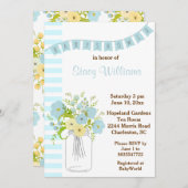 Shabby Chic Baby Boy Dusche Einladung (Vorne/Hinten)