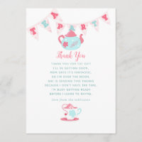 Shabby-Chic Baby Shower Tee Party Vielen Dank