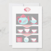 Shabby-Chic Baby Shower Tee Party Vielen Dank Dankeskarte (Rückseite)