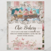 Shabby Chic Bäckerei Hütte Vintag Flyer Vorlage (Vorne)