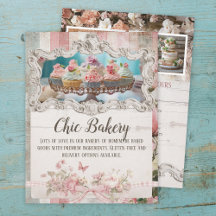 Shabby Chic Bäckerei Hütte Vintag Flyer Vorlage
