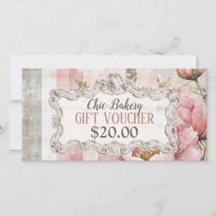 Shabby Chic Bäckerei Vintag Geschenkgutschein