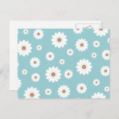 Shabby Chic Beautiful Daisy Daisies Blume Floral Postkarte (Vorne/Hinten)
