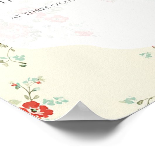 Shabby Chic Begrüßungsbegleitung Poster (Ecke)