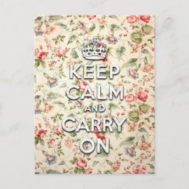 Shabby Chic behalte Ruhe und setzt fort Postkarte