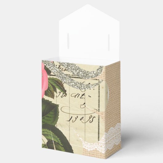 Shabby Chic Bevorzugung Box Geschenkschachtel (Geöffnet)