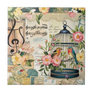 Shabby Chic Birdcage Keramik Tile Fliese
