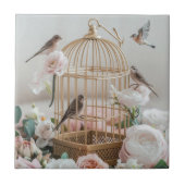 Shabby Chic Birdcage Keramik Tile Fliese (Vorderseite)