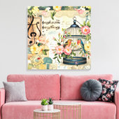 Shabby Chic Birdcage Leinwand Kunst (Insitu (Wohnzimmer))