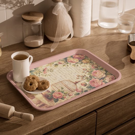 Shabby Chic Birdcage-Plakat oder Dekopapier Poster