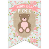 Shabby Chic Birthday Banner Teddy Bear Picnic (Erste Fahne)