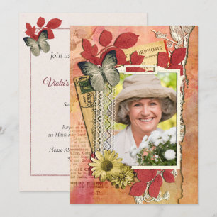 Shabby Chic Birthday Party Einladung