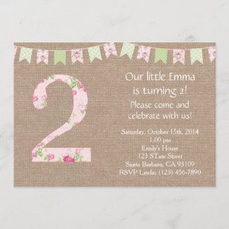 Shabby Chic Birthday Party Einladung Shabby Chic