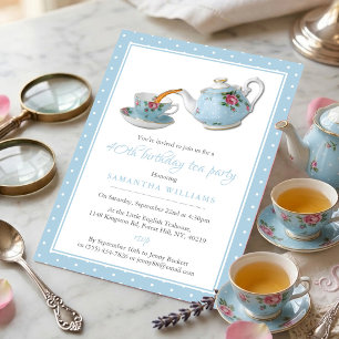 Shabby Chic Birthday Tea Party Einladung