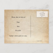 Shabby Chic Black Heart Save the Date Ankündigungspostkarte (Rückseite)